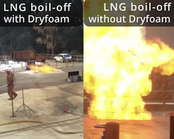 LNG boil-off with and without Dryfoam